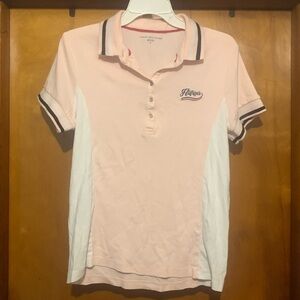 Tommy Hilfiger Size M Baby Pink Striped Collar Shirt